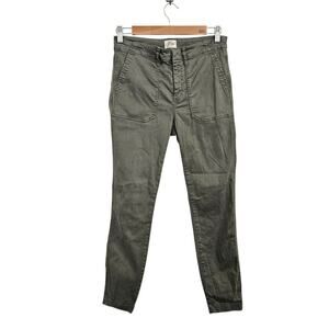 J CREW 9" Cargo Toothpick Pant Army Green Size 28